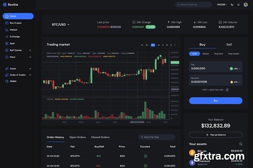 Rockie - Crypto Exchange React Template 97AW9YU