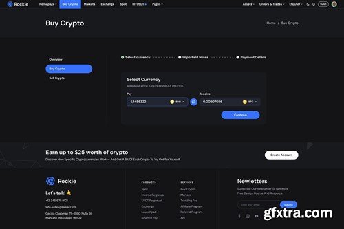 Rockie - Crypto Exchange React Template 97AW9YU