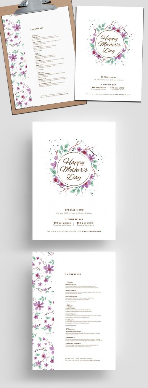 Mother's Day Menu Layout 315968480