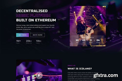 ICOLand | NFT landing page & Crypto HTML Template 27HUD94