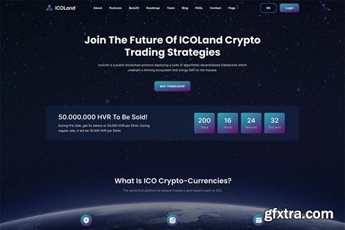 ICOLand | NFT landing page & Crypto HTML Template 27HUD94