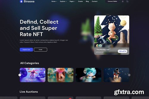 Binasea | NFT Marketplace React Template LCV5GNV