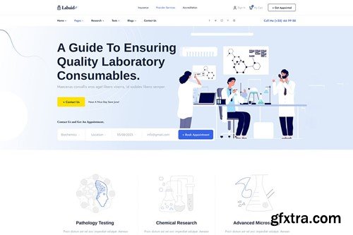 Labaid - Laboratory Research HTML Template 3PTWZA2