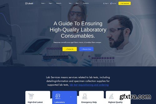 Labaid - Laboratory Research HTML Template 3PTWZA2