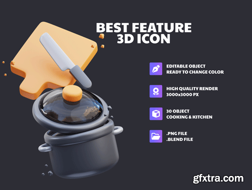 Cooking Time 3D Illustration Ui8.net