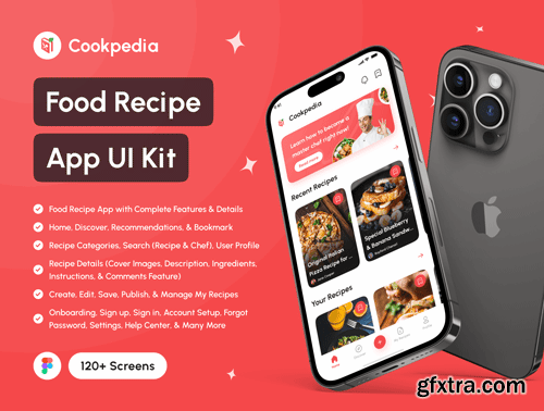 Cookpedia - Food Recipe App UI Kit Ui8.net