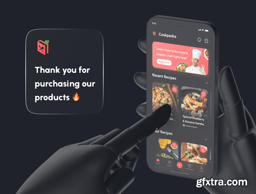 Cookpedia - Food Recipe App UI Kit Ui8.net