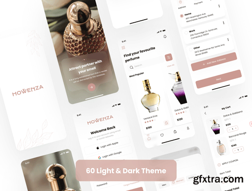 Howenza - Perfume Shop App UI Kit