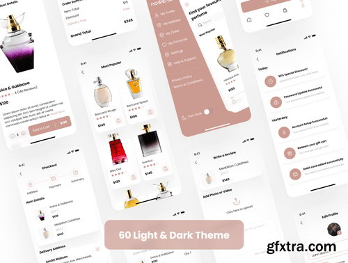 Howenza - Perfume Shop App UI Kit