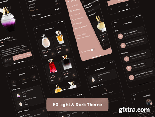 Howenza - Perfume Shop App UI Kit
