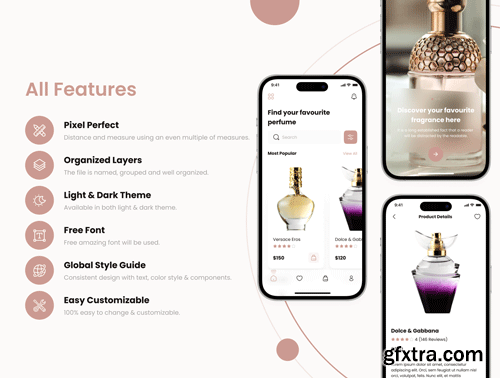 Howenza - Perfume Shop App UI Kit