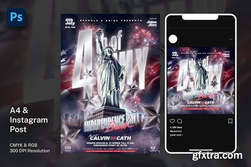 4th Of July Flyer Template 4ZBDKX8