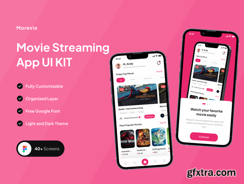 Morevie - Movie Streaming App UI KIT Ui8.net