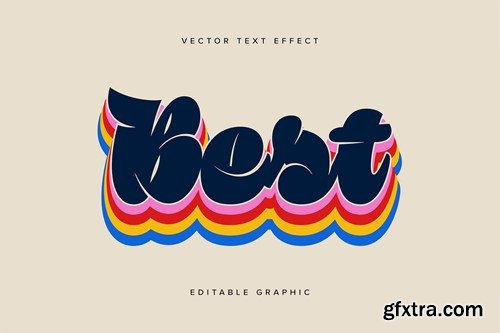 Colourful Layered Vector Text Effect Mockup K266TSA