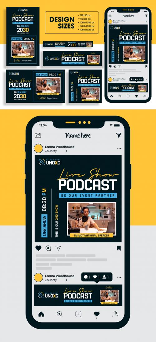 Podcast Live Web Banner Ads 554858939