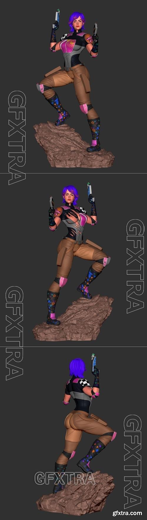 Sabine Wren Medium Tier &ndash; 3D Print Model