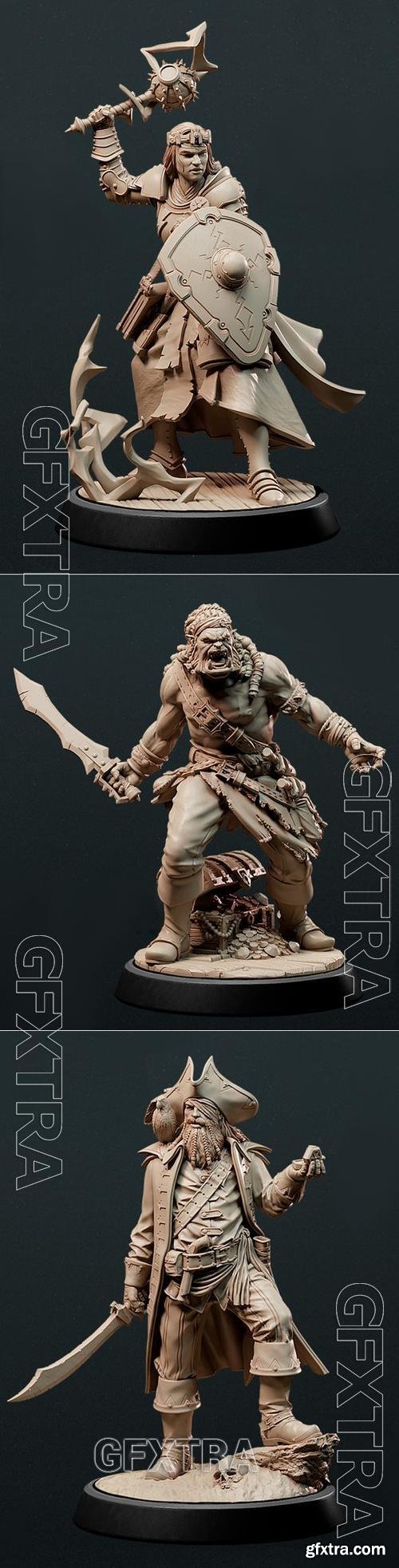 Orc Pirate and Matt Jones and Jeanne Du Tonnerre &ndash; 3D Print Model