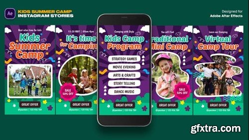 Videohive Kids Summer Camp Instagram Stories 46277158