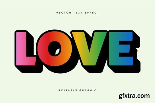 Colourful Gradient Vector Text Effect Mockup 64EZXRX