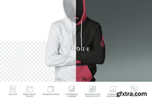 Fleece Hoodie Mockups 5QJ7GRV