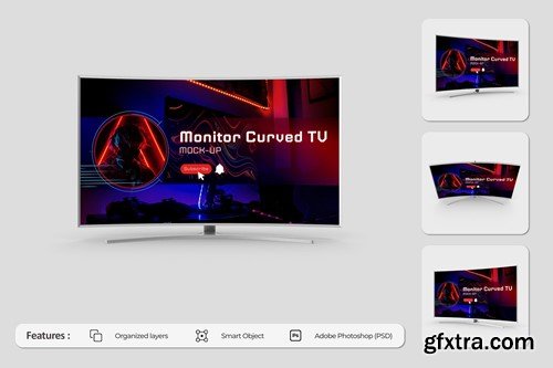 Curved TV Mockup AX4QXU3