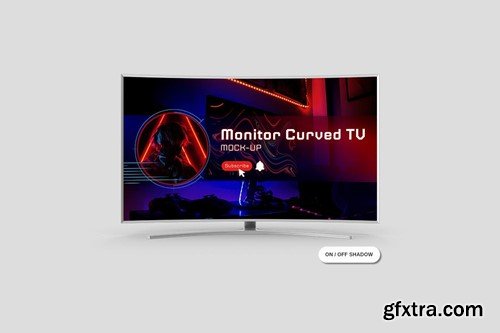 Curved TV Mockup AX4QXU3