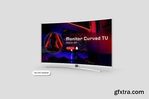 Curved TV Mockup AX4QXU3