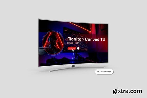 Curved TV Mockup AX4QXU3