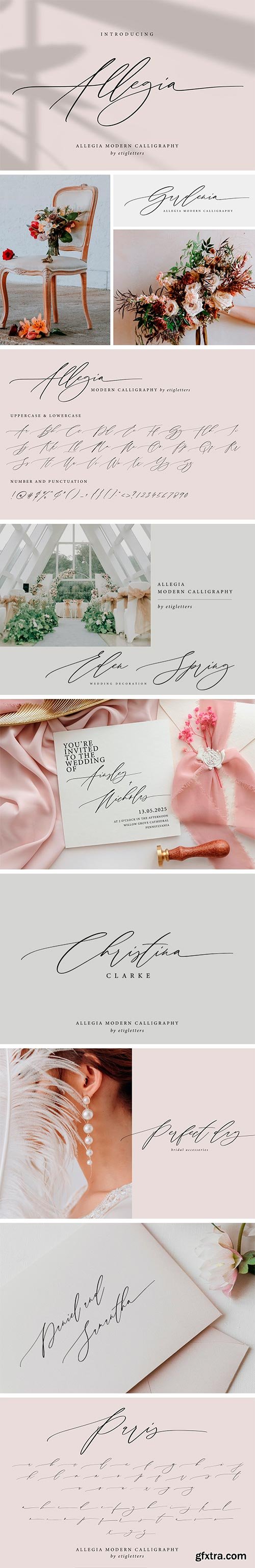 Allegia Handwritten Wedding Font