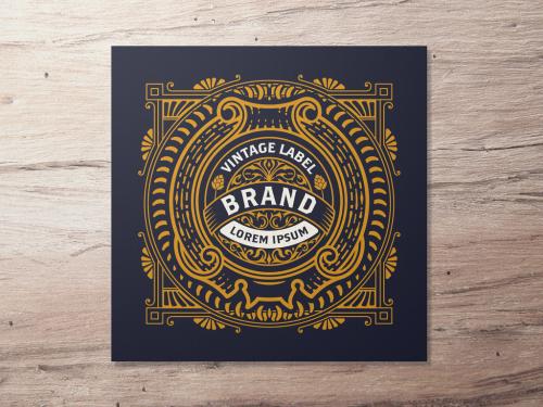 Vintage Style Label Layout 442406804