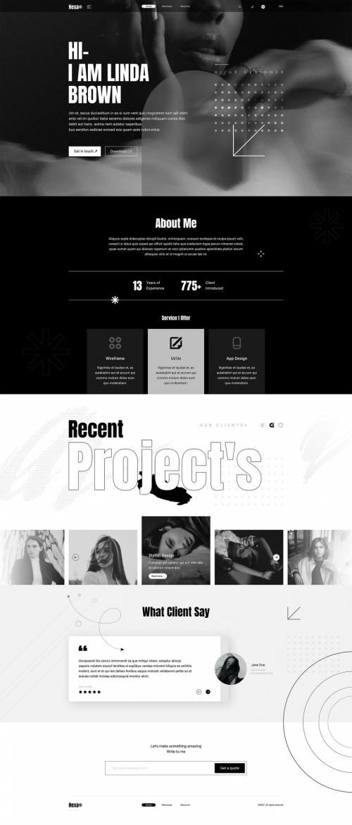 Personal Website Landing Page Design Layout 580257355