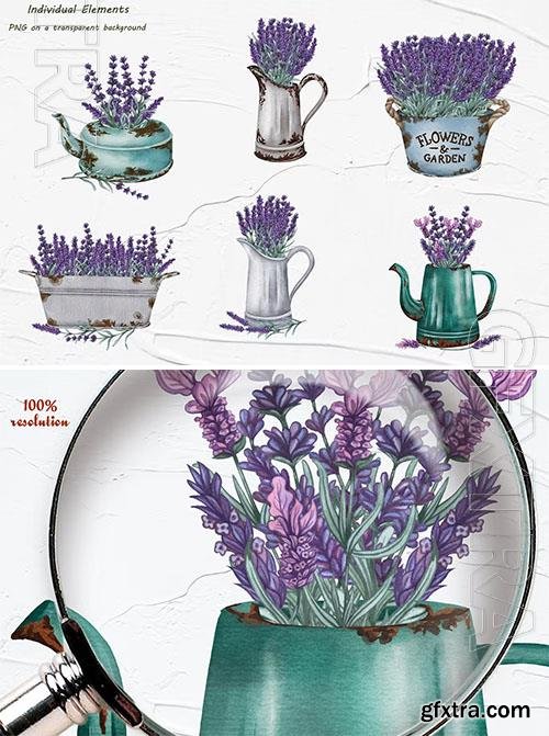 Rustic Lavender Clipart [PNG]