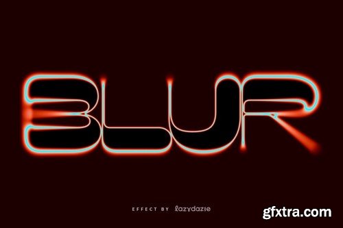 Blurred Edges PSD Text Effect ZA9QC48