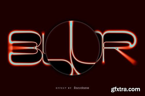 Blurred Edges PSD Text Effect ZA9QC48