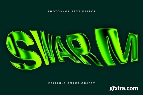 Warped Metallic PSD Text Effect SJHGTPL