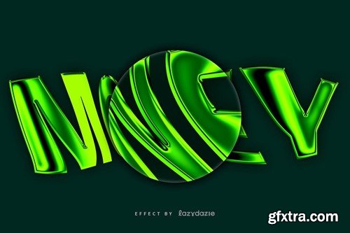 Warped Metallic PSD Text Effect SJHGTPL