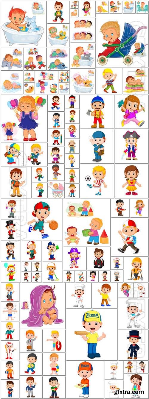 101 Children - collection in vector