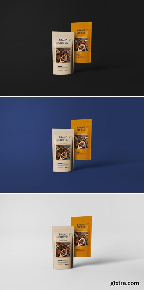 Coffee Packaging Design Mockup 6L8PQLP