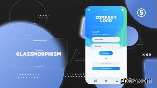 Videohive Gradient Glassmorphism Mobile Scene 46317284