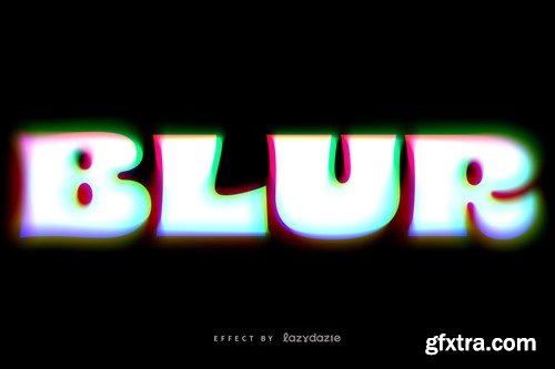 Colourful Blur PSD Text Effect RF3C6EN