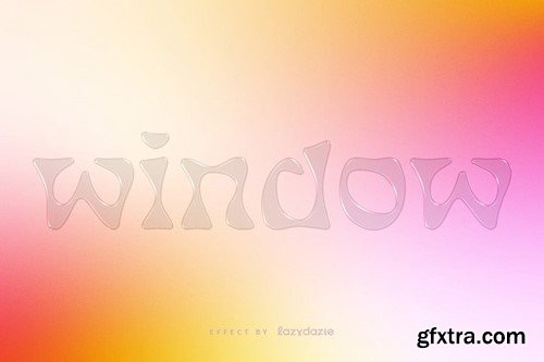 Transparent Glass Texture PSD Text Effect 986QSJE