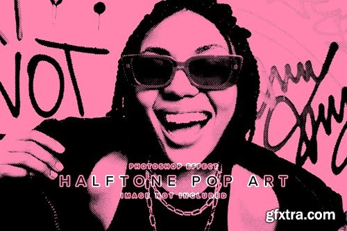 Halftone Pop Art PSD Photo Effect RVT9GTW