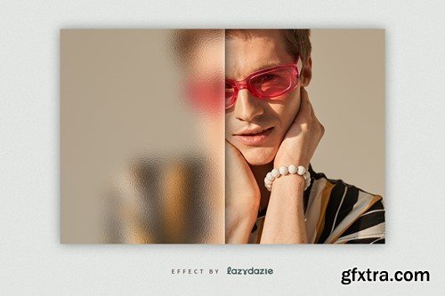 Glass Texture PSD Photo Effect 55GXT6S