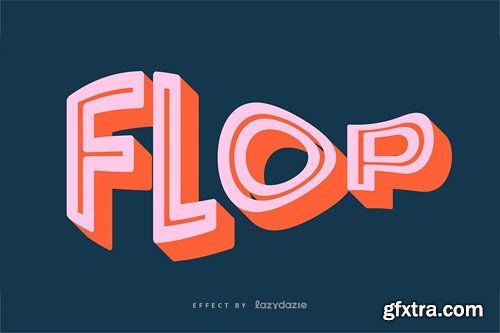 Warped Vector Text Effect Mockup 7YNFFQJ