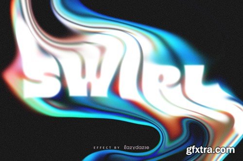 Trippy Melting PSD Text Effect WZQUXYP