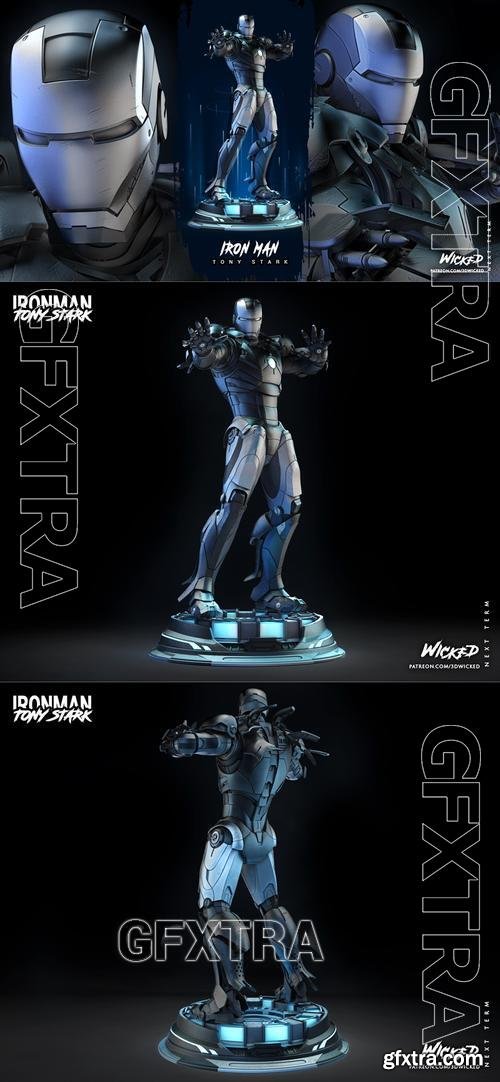 WICKED - Ironman Statue - Close and Open Armor &ndash; 3D Print Model