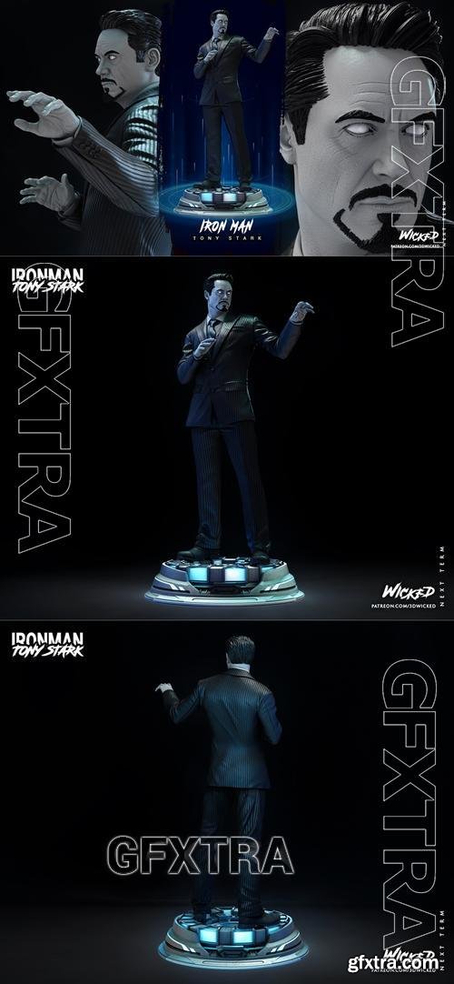 WICKED - Tony Stark Statue &ndash; 3D Print Model