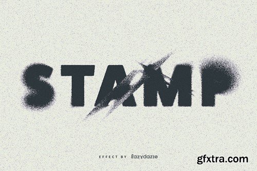 Grunge Halftone PSD Text Effect 5YBTDD4