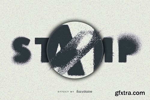 Grunge Halftone PSD Text Effect 5YBTDD4