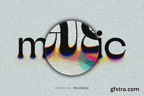 Colourful Halftone Grunge PSD Text Effect H6YBXYP